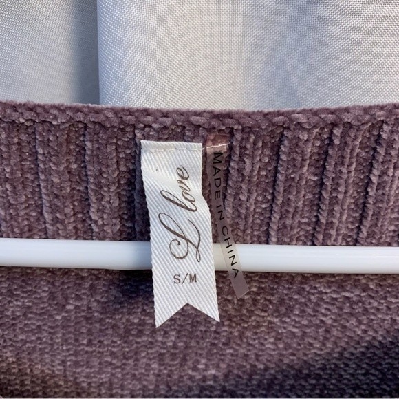 LLove Pullover Purple Sweater Poncho. Size Small Medium. - Picture 4 of 10